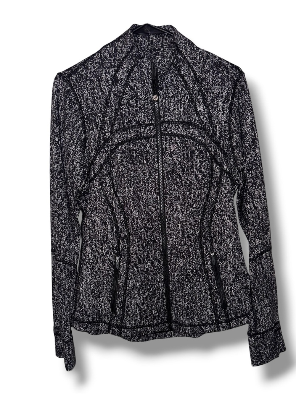 Lululemon Define Jacket - Running Luon Suited Jacquard Black White